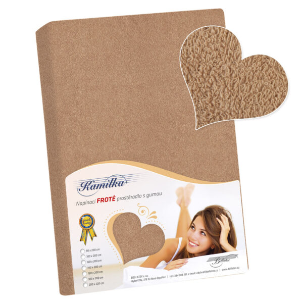 Bellatex Froté prestieradlo Kamilka oriešková