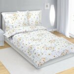 Bellatex Krepové obliečky Kytička sivá