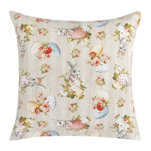 Bellatex Obliečka na vankúšik EMA Veľká noc Zajačik béžová