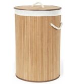 Compactor Bambusový kôš na bielizeň s vekom Compactor Bamboo - okrúhly