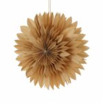 Dekorácia závesná papierová hviezda Gold