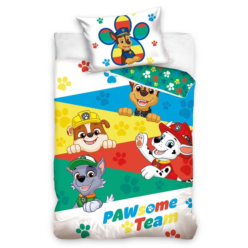 Carbotex Detské bavlnené obliečky Labková patrola Pawsome Team