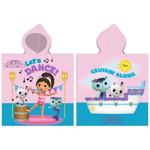 Carbotex Detské pončo Gábinin Kúzelný Domček Poďme Tancovať