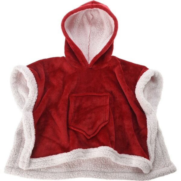 Detské vianočné pončo červená
