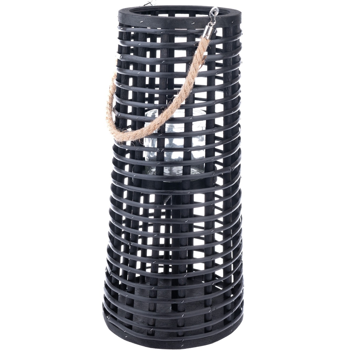 Drevený lampáš Bars čierna Drevený lampáš Bars čierna