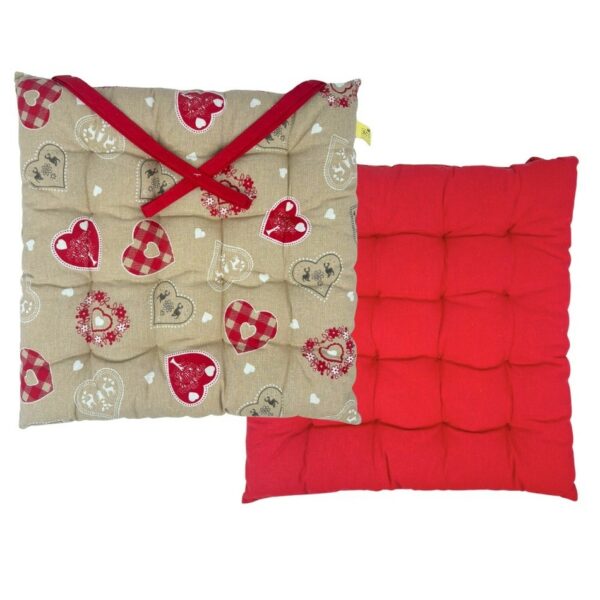 Home Elements Sedák prešívaný Vianočné srdce
