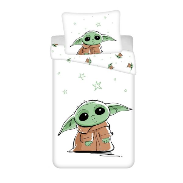 Jerry Fabrics Bavlnené obliečky Star Wars Baby Yoda