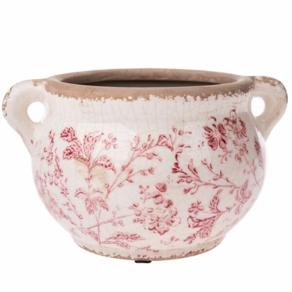Keramický obal na kvetináč Vintage flower