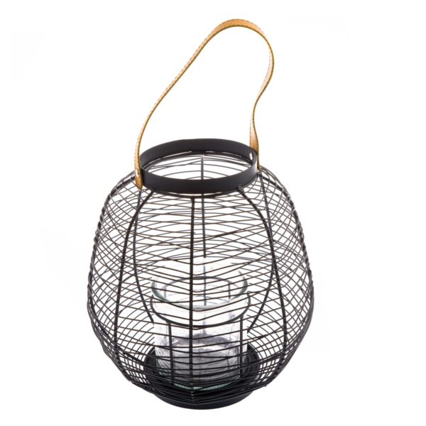 Kovový lampáš Wire čierna