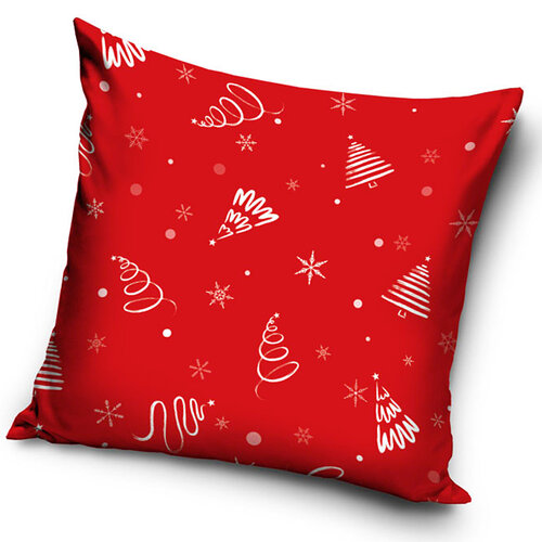 Tiptrade Obliečka na vankúšik Vločky a Stromčeky