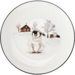Porcelánový dezertný tanier Winter Penguin