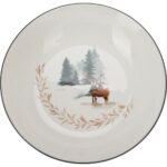 Porcelánový hlboký tanier Winter Deer
