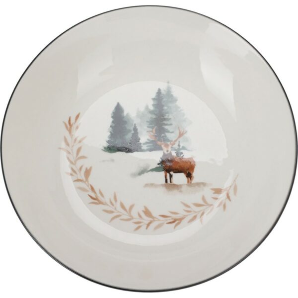 Porcelánový hlboký tanier Winter Deer