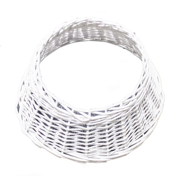 Prútený obal na stojan vianočného stromčeka biela