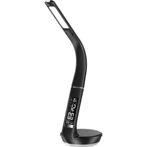 Retlux RTL 204 Stolová LED lampa s displejom a Qi dobíjaním čierna