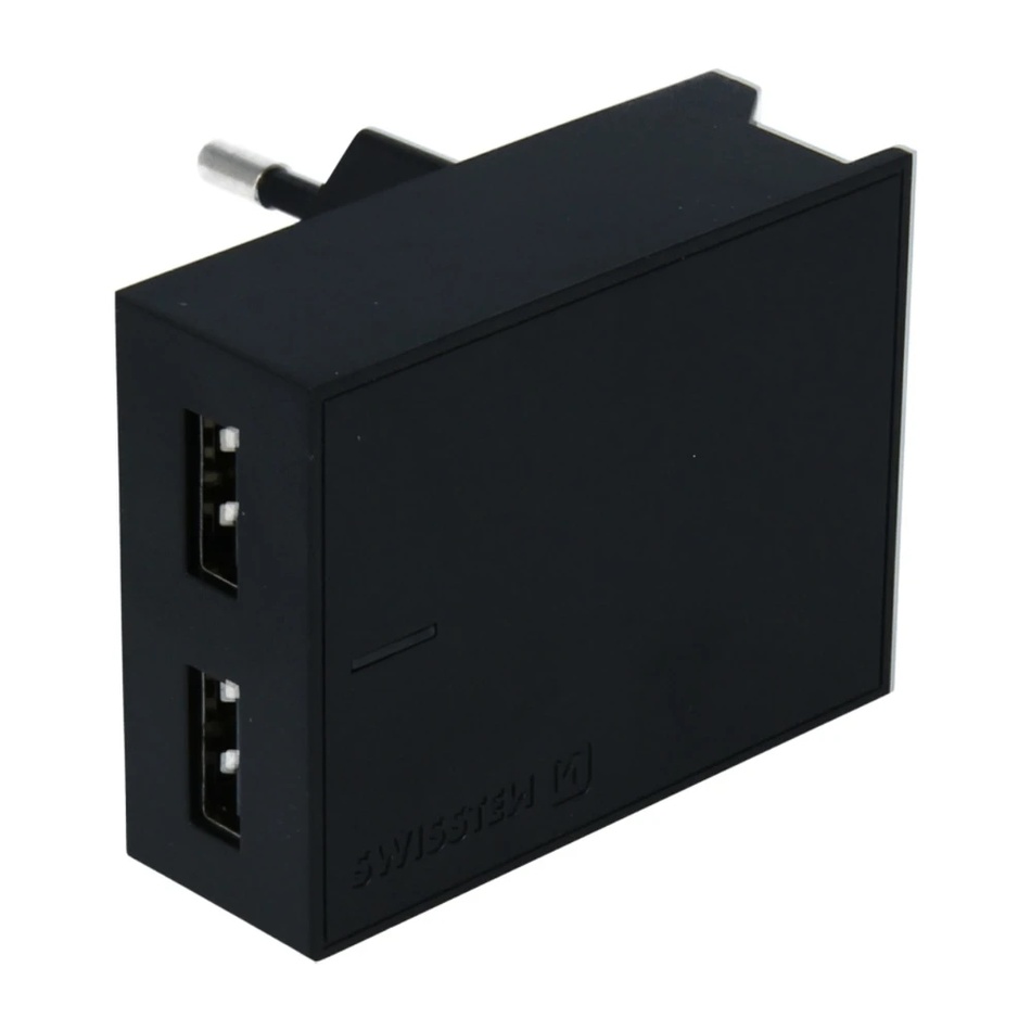 SWISSTEN Adaptér 230V/3A 2xUSB + USB-C kábel 1 SWISSTEN Adaptér 230V/3A 2xUSB + USB-C kábel 1