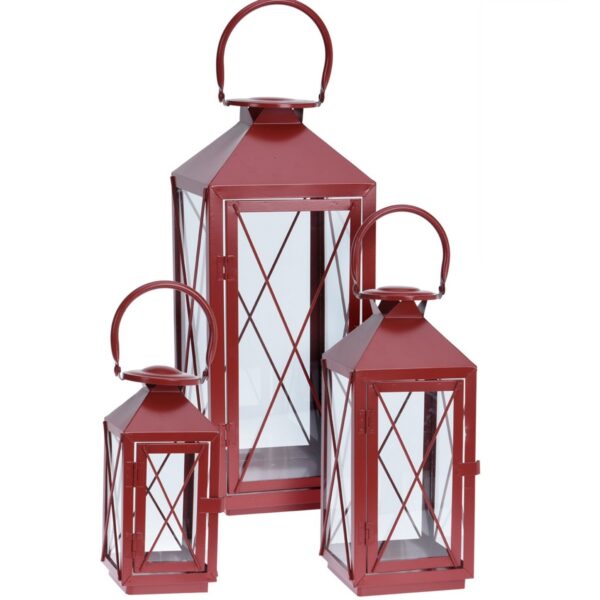 Sada kovových lampášov Reds 3 ks