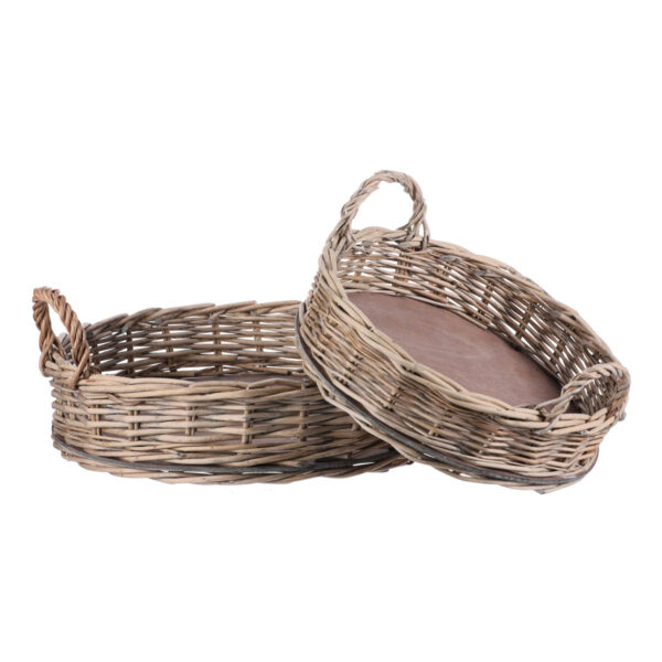 Sada prútených tácok Nature okrúhly