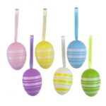 Sada ručne maľovaných vajíčok s mašľou