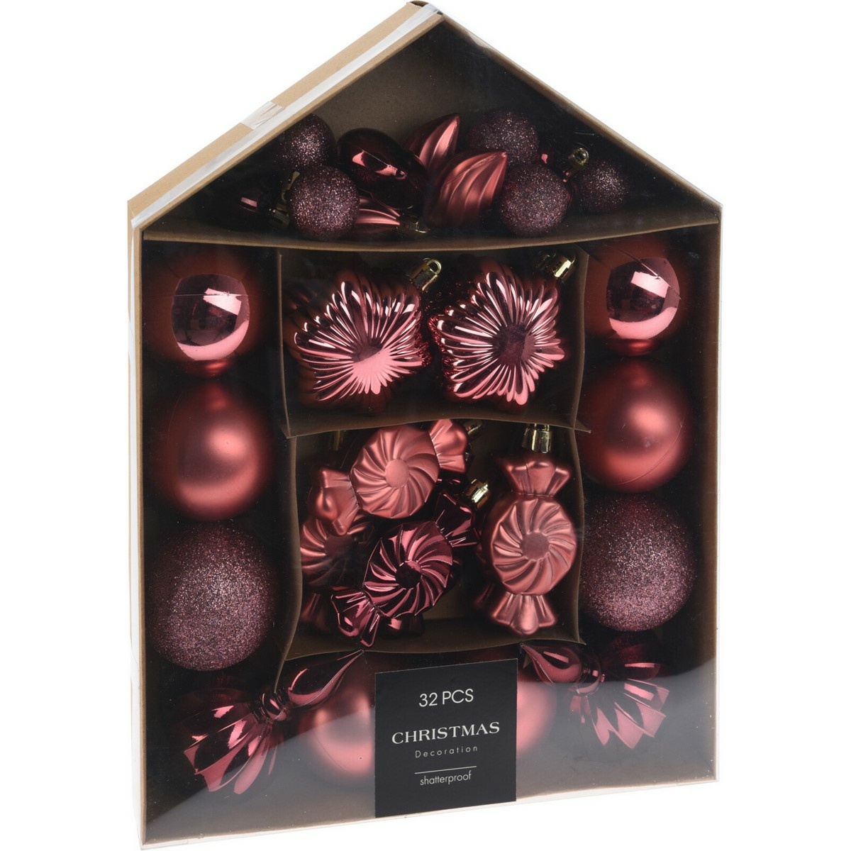 Sada vianočných ozdôb Festive vínová Sada vianočných ozdôb Festive vínová