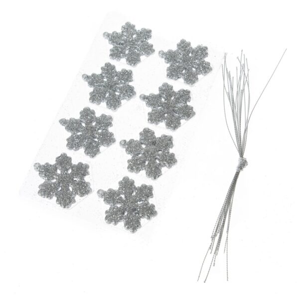 Súprava vianočných ozdôb Glitter flakes 16 ks