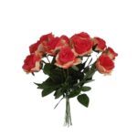 Umelá kytica Ruží červeno-žltá