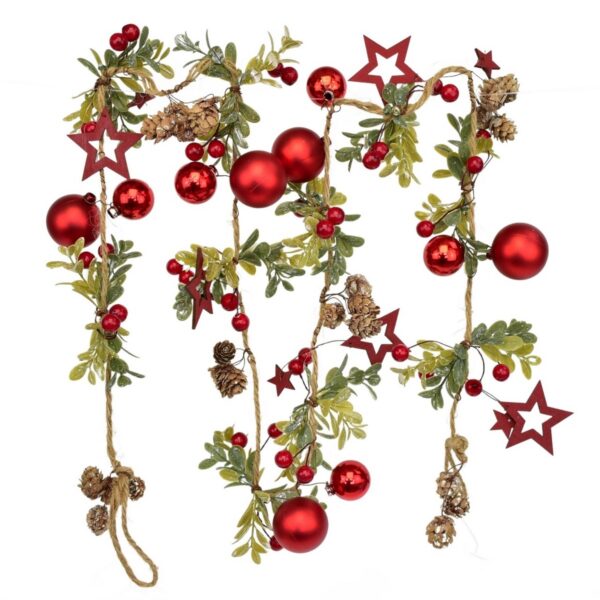 Vianočná girlanda Nature červená