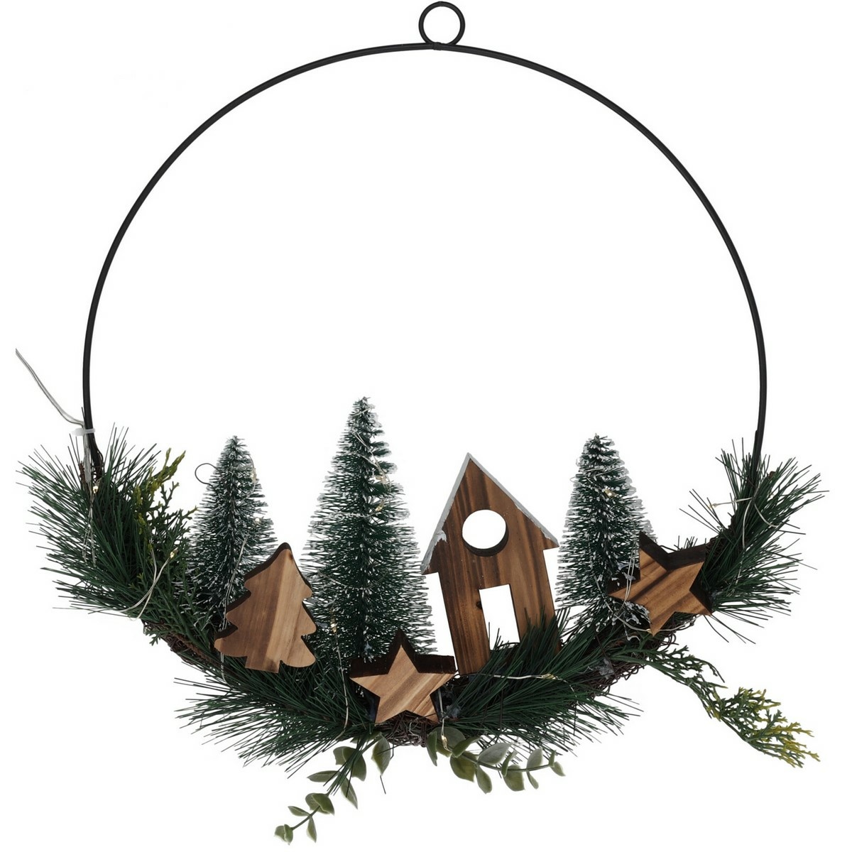 Vianočná závesná LED dekorácia Christmas ring Vianočná závesná LED dekorácia Christmas ring