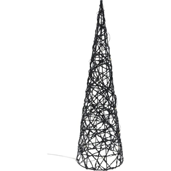 Vianočný LED kužeľ Blackwire čierna