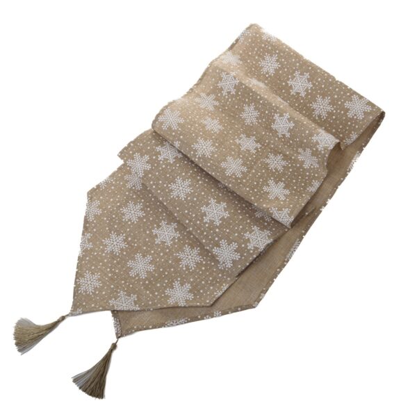 Vianočný behúň Snowflakes béžová