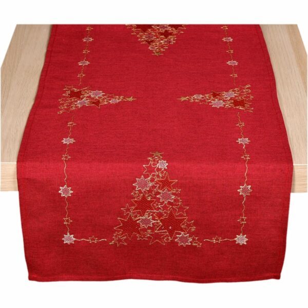 Forbyt Vianočný behúň Stromček červená