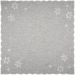 Forbyt Vianočný obrus Vločky sivá